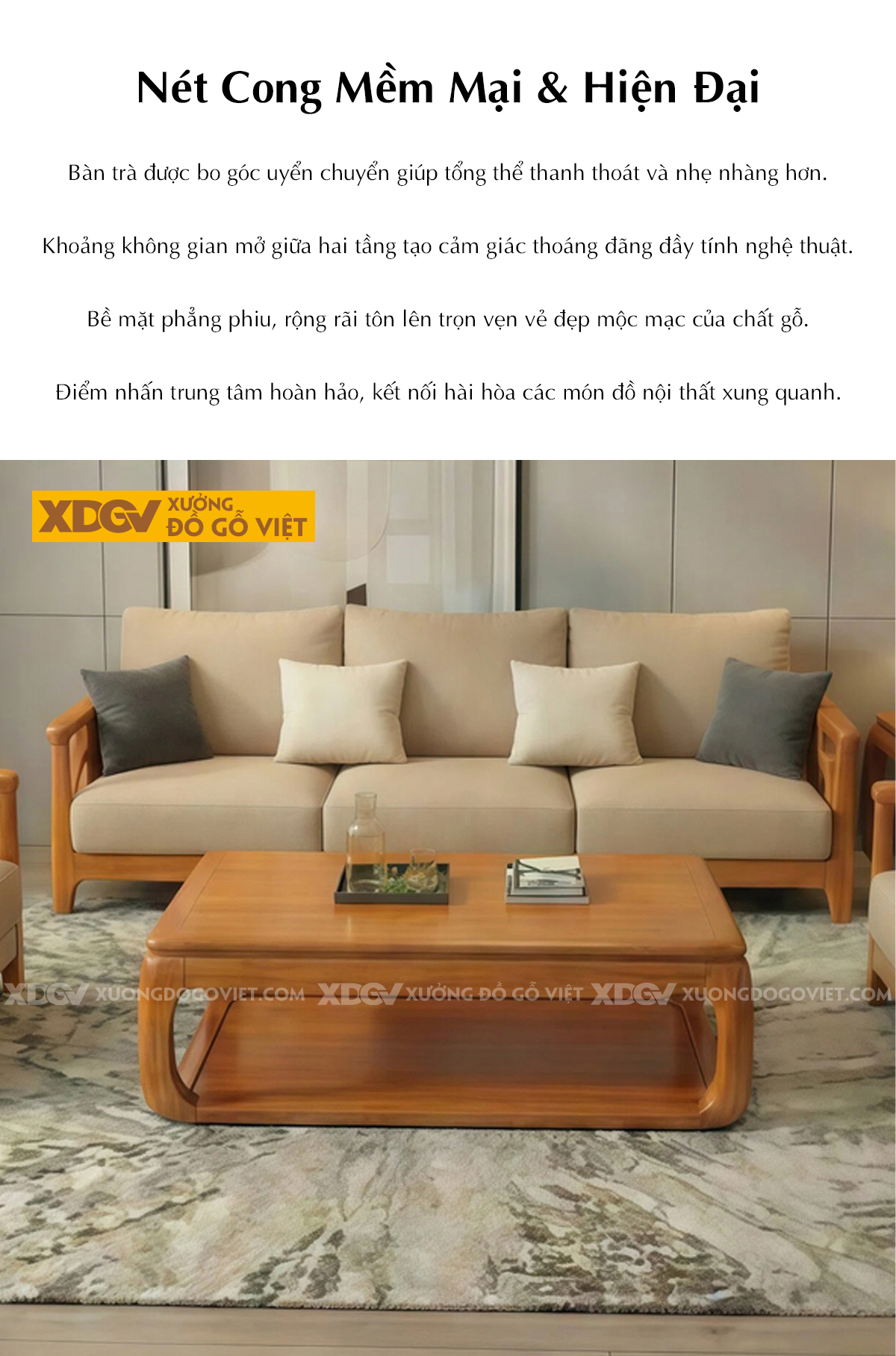 Sofa Gỗ Gõ Đỏ Phòng Khách Thiết Kế Tay Uốn Lượn Nghệ Thuật