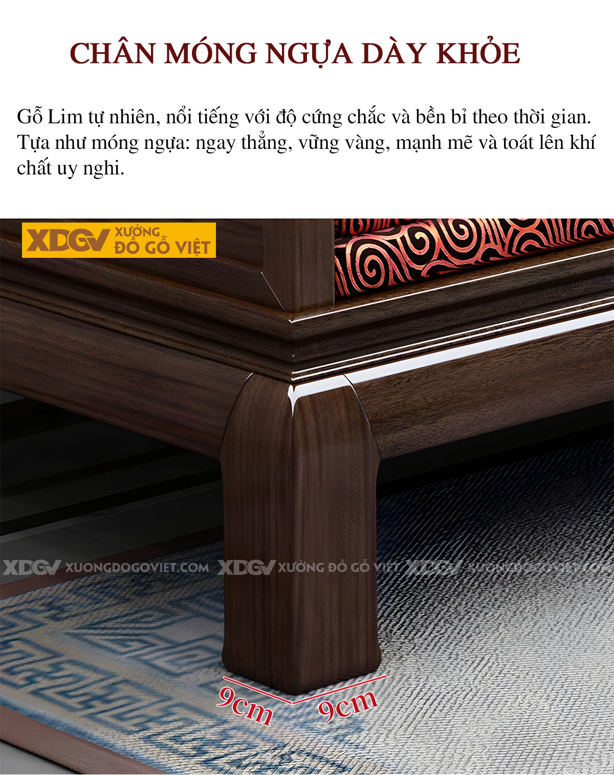 Sofa Gỗ Lim Trung Hoa Họa Tiết Khắc Phượng Hoàng Và Mẫu Đơn