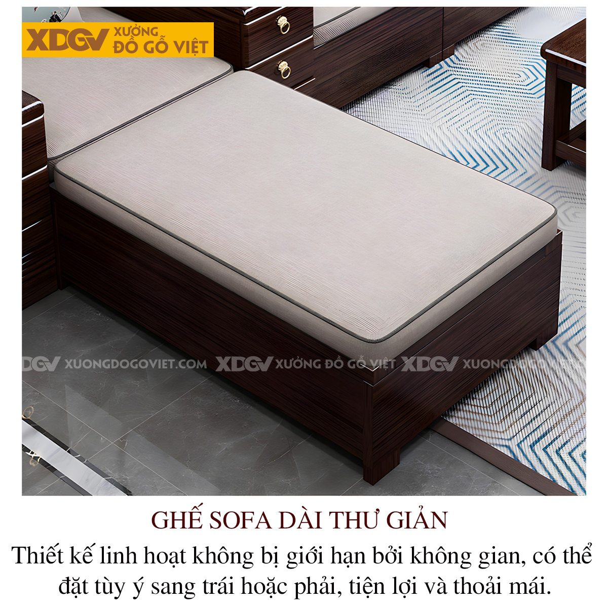 Sofa Phòng Khách Gỗ Lim Á Đông Tay Tựa Tích Hợp Ngăn Kéo