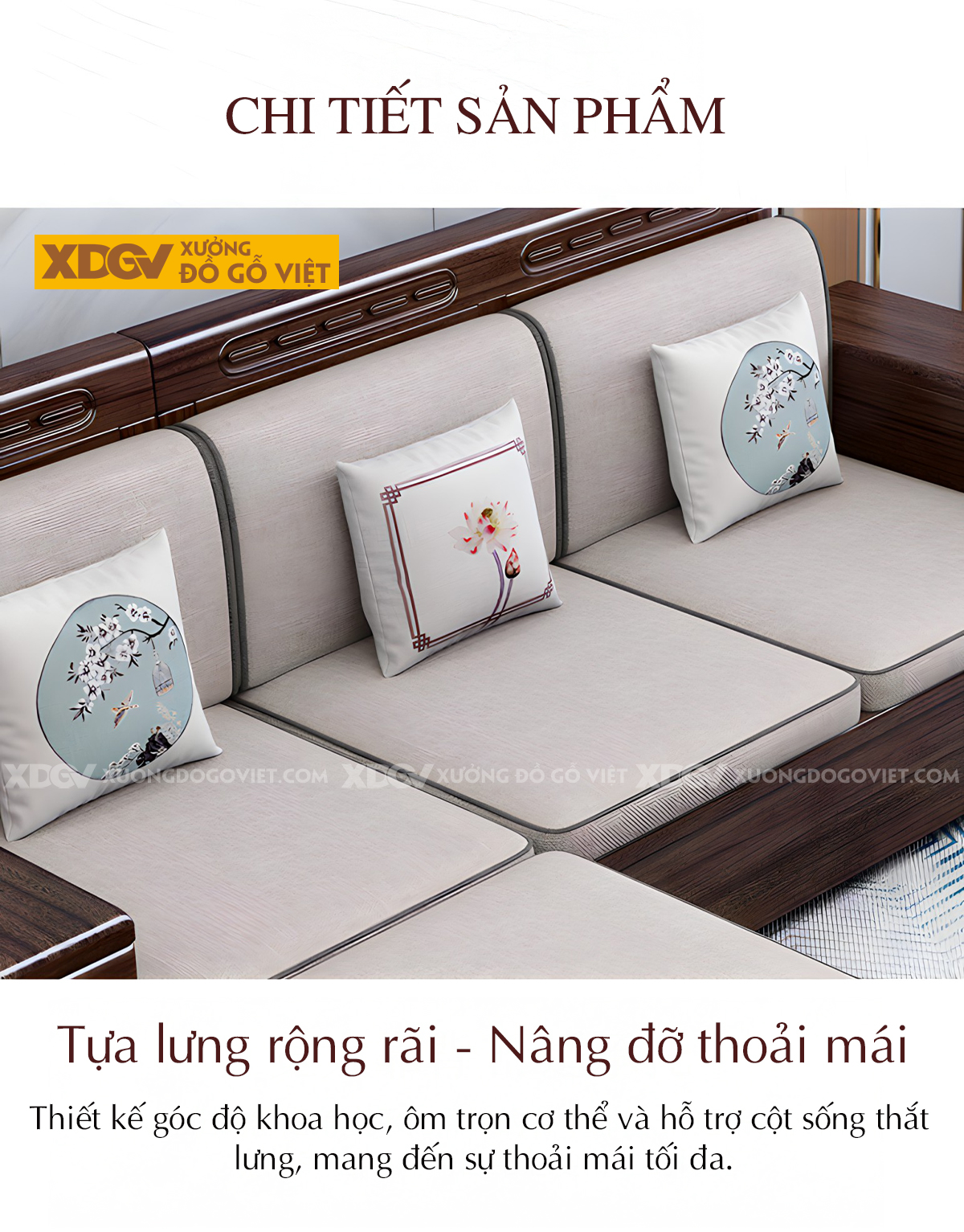 Sofa Phòng Khách Gỗ Lim Á Đông Tay Tựa Tích Hợp Ngăn Kéo