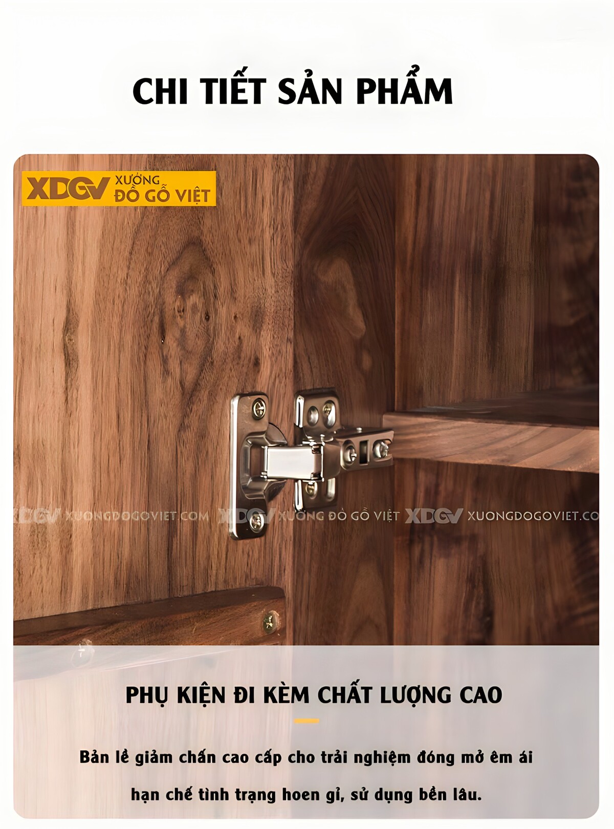 Tủ Áo Gỗ Óc Chó Hiện Đại Đa Năng Nhiều Ngăn Chứa Tay Nắm Âm