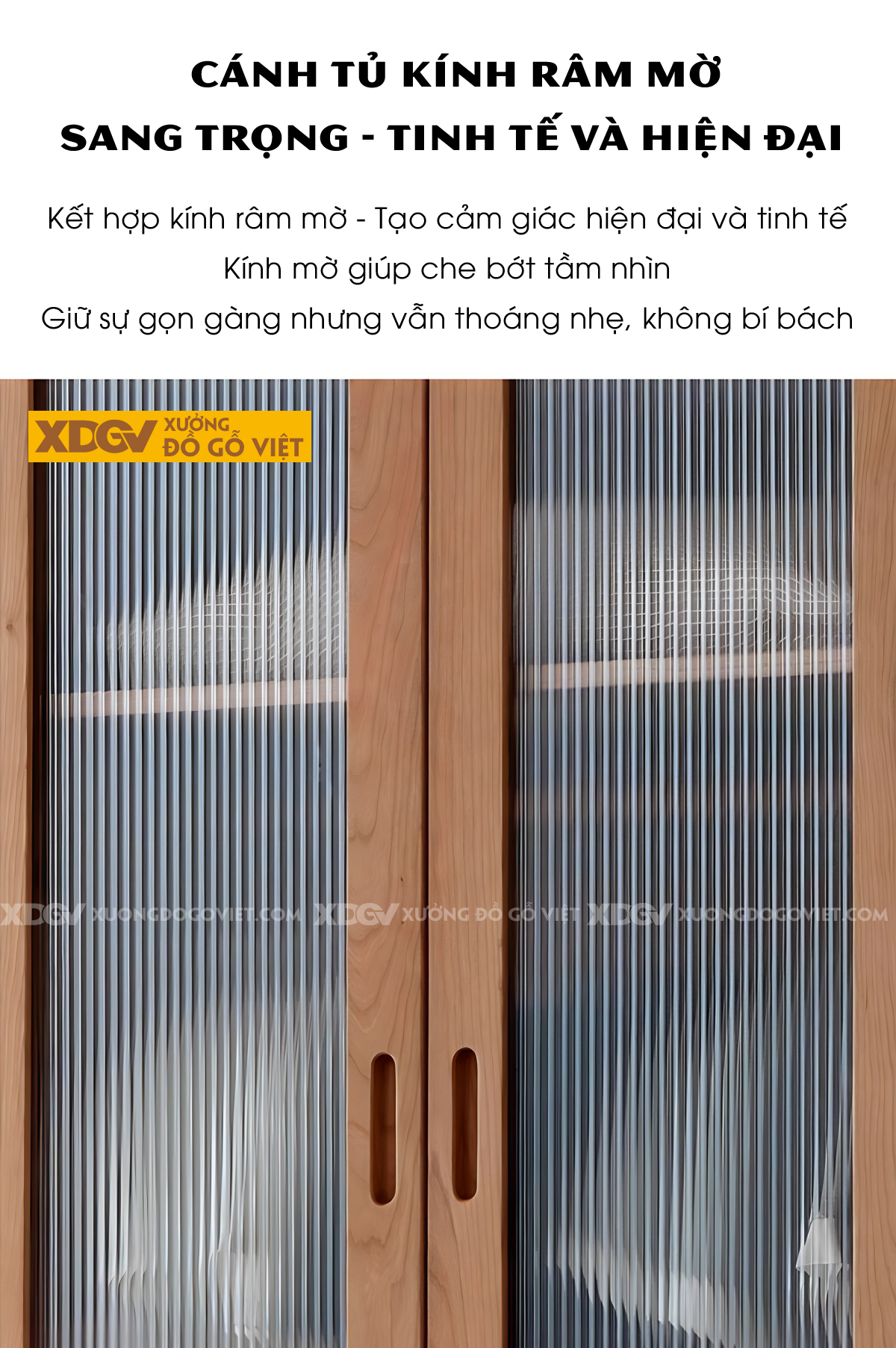 Tủ Áo Gỗ Sồi Hiện Đại Cánh Khung Tranh Dát Nan Kín Tay Âm