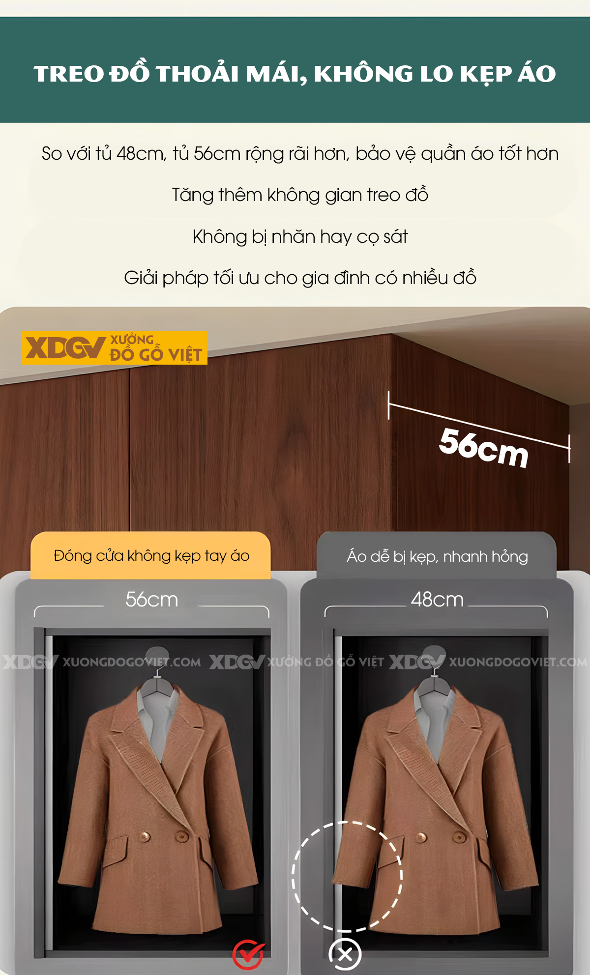 Tủ Áo Gỗ Veneer Sồi Hiện Đại Tối Giản Màu Óc Chó Sang Trọng