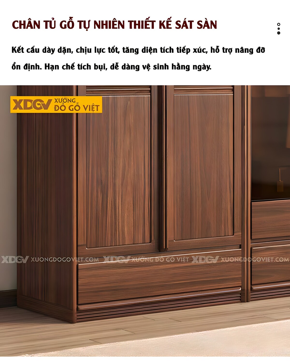 Tủ Áo Óc Chó Hiện Đại Cửa Gỗ Lùa Và Cửa Kính Khung Nhôm Đen