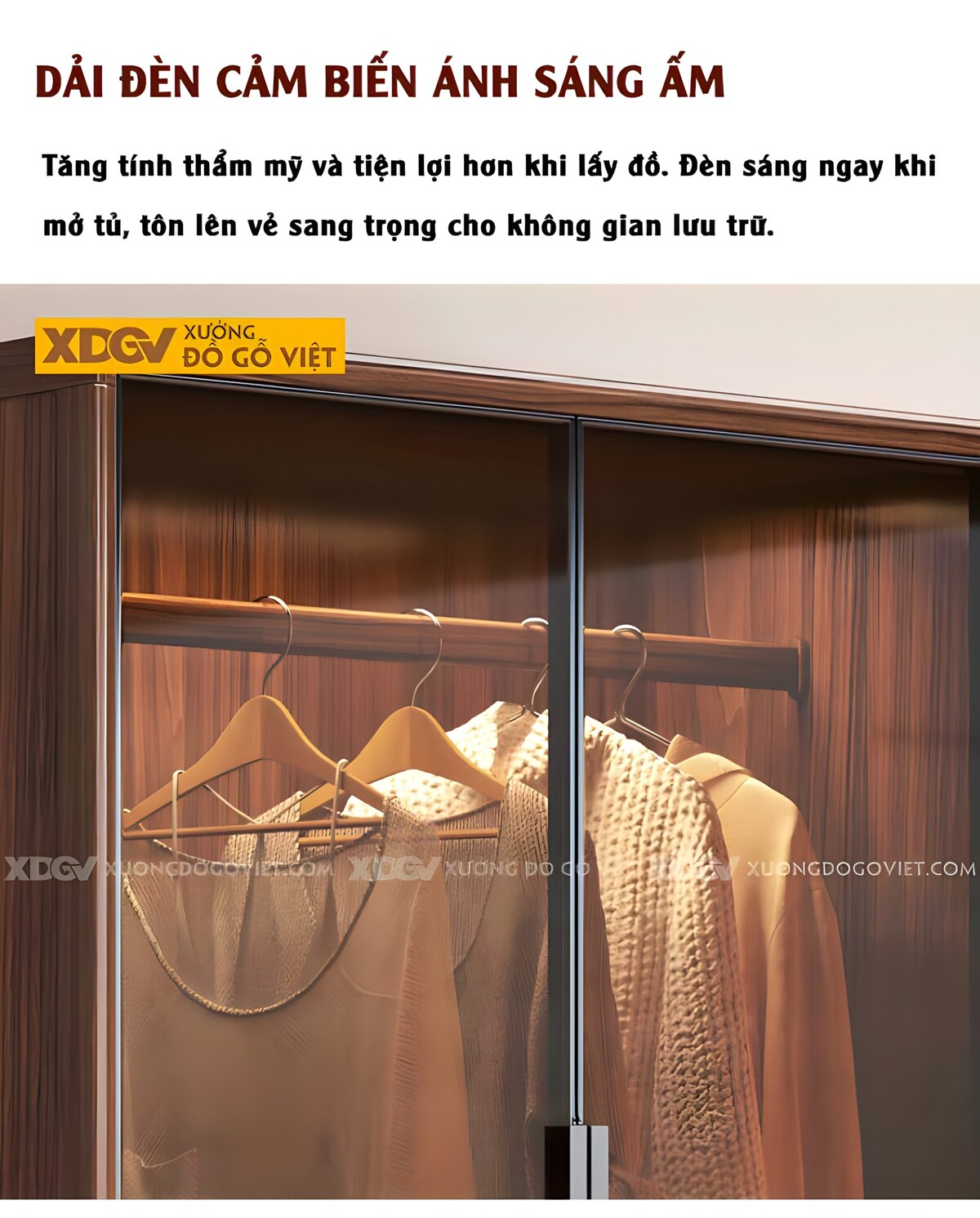 Tủ Áo Óc Chó Hiện Đại Cửa Gỗ Lùa Và Cửa Kính Khung Nhôm Đen