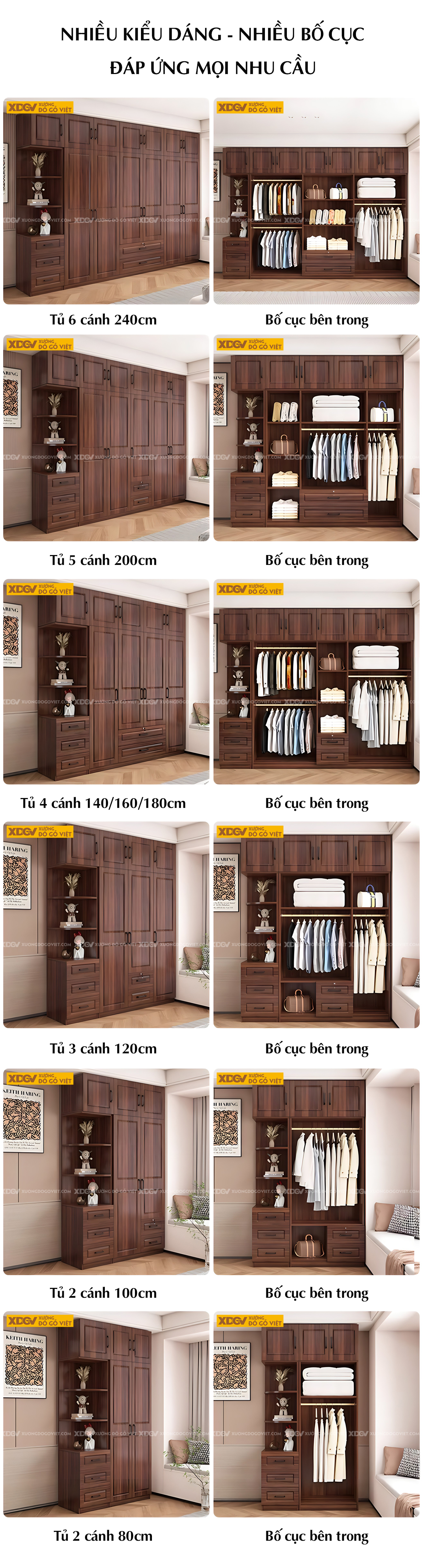 Tủ Áo Phòng Ngủ Gỗ Lim Dáng Hộp Cánh Pano Tay Nổi Màu Đen