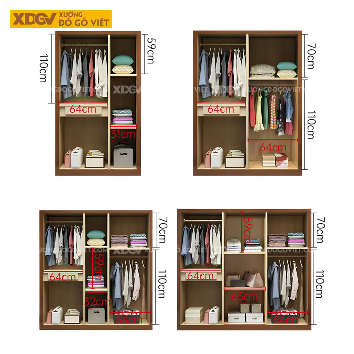 Tủ Áo Quần Gỗ Cao Su 6 Cánh Họa Tiết Hoa Trà My Nghệ Thuật