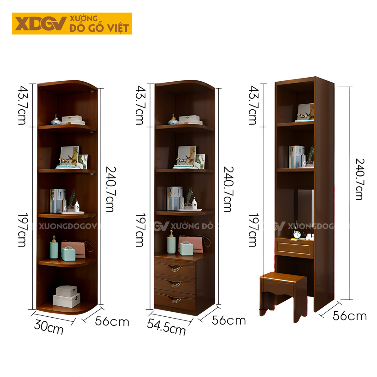 Tủ Áo Quần Gỗ Cao Su 6 Cánh Họa Tiết Hoa Trà My Nghệ Thuật