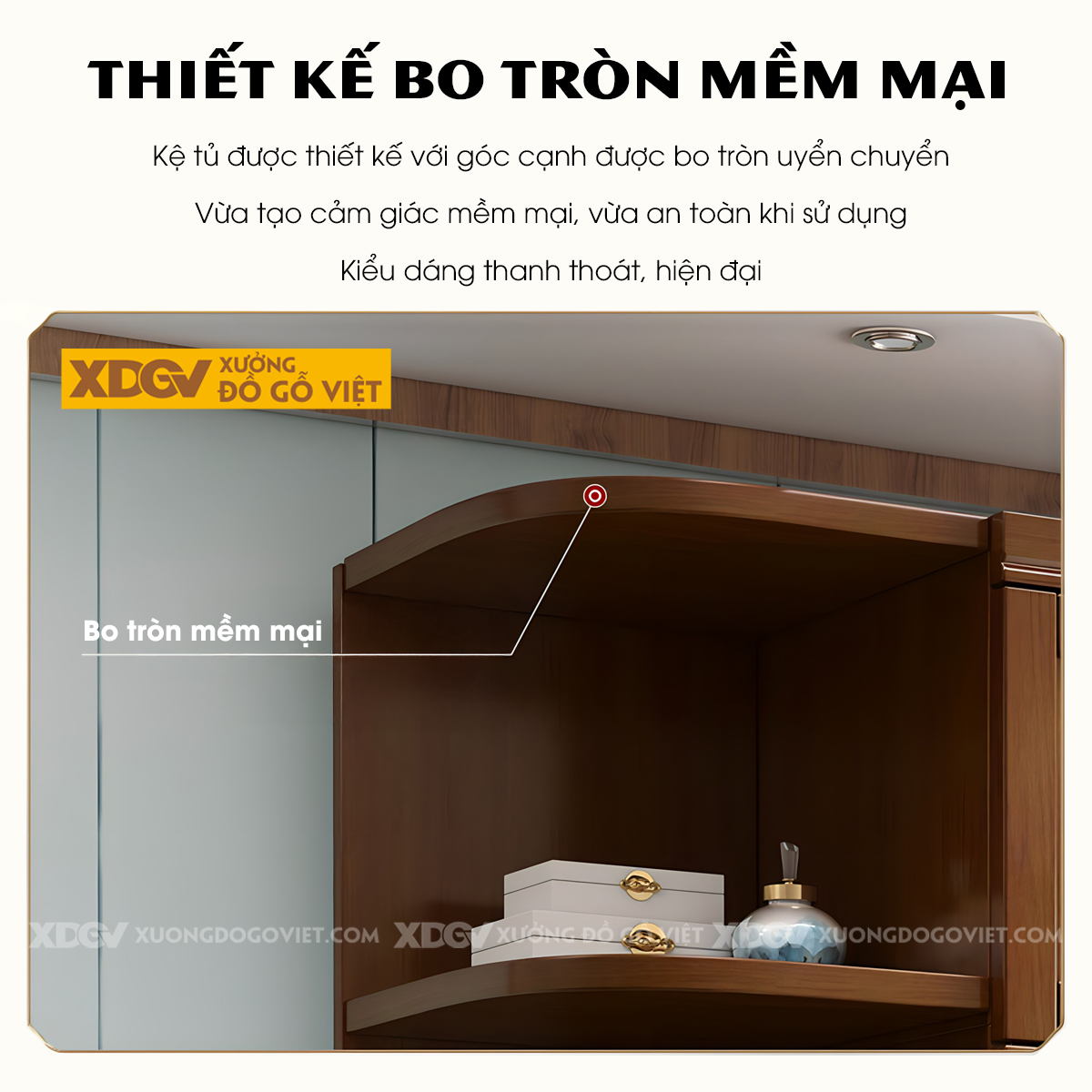 Tủ Áo Quần Gỗ Cao Su 6 Cánh Họa Tiết Hoa Trà My Nghệ Thuật