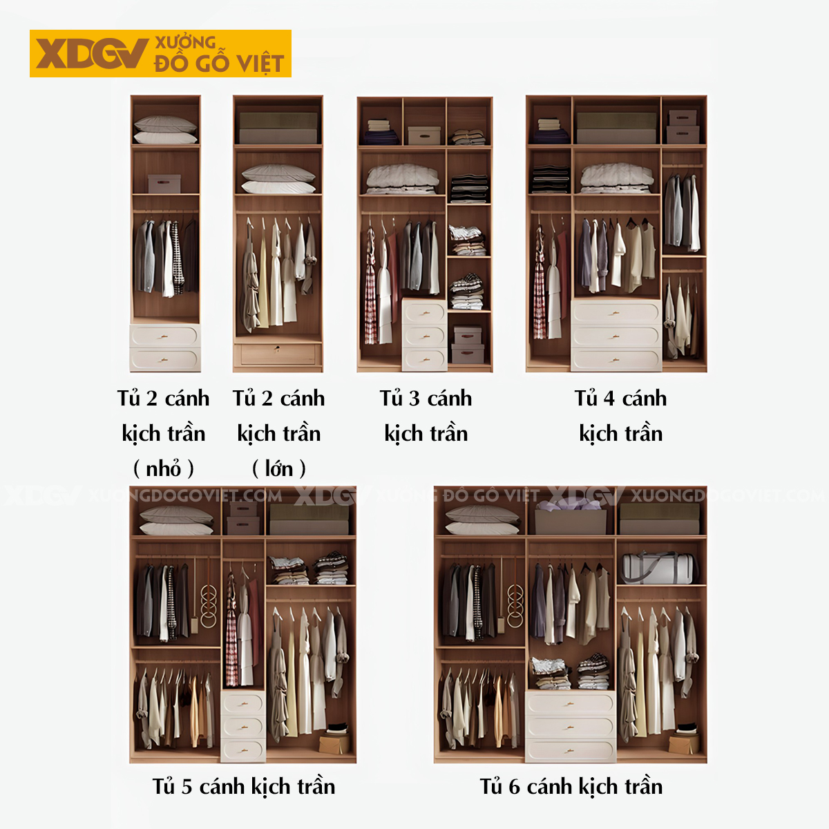 Tủ Áo Trắng Gỗ Cao Su Hiện Đại Cánh Kính Sọc Dọc Gân Mờ