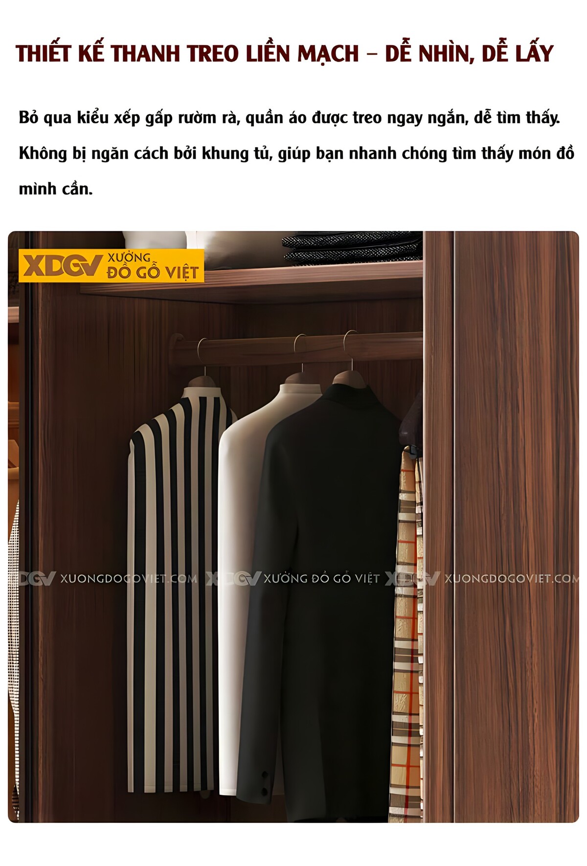 Tủ Áo Veneer Óc Chó 2 Cửa Lùa Khung Pano 2 Cửa Kính Trắng