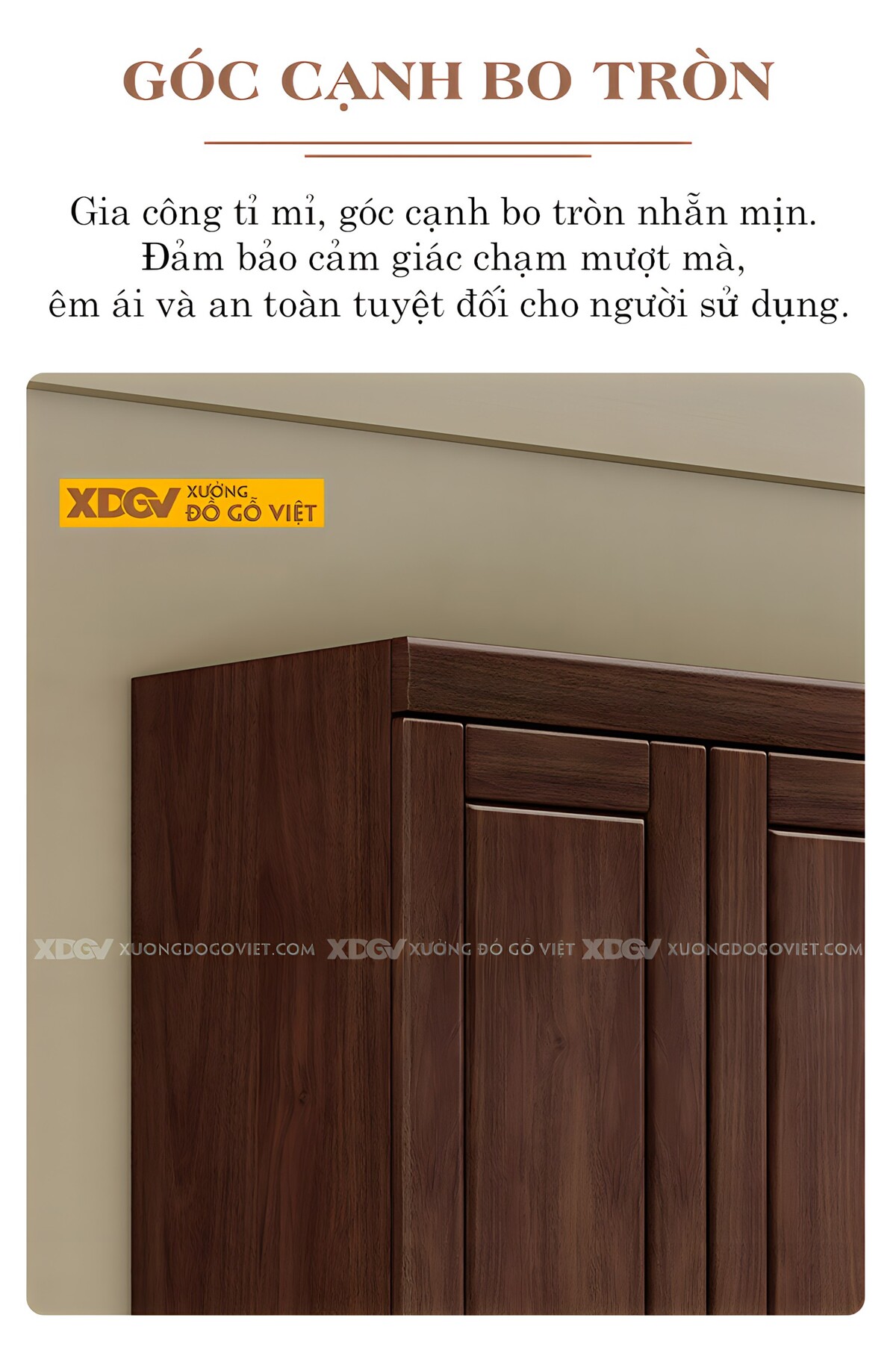 Tủ Áo Veneer Óc Chó Tân Cổ Điển Cánh Pano Tay Nắm Thanh Dài