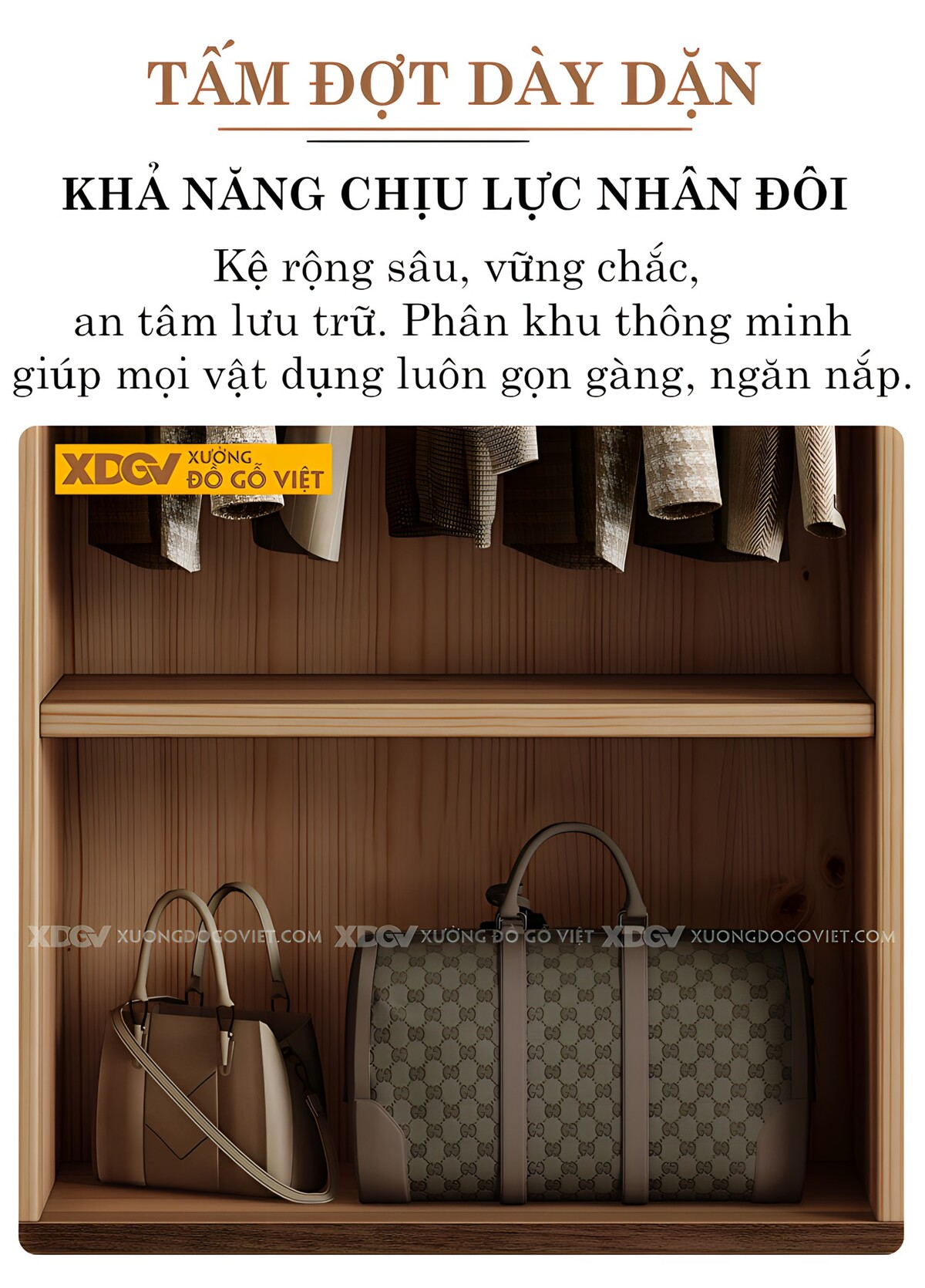 Tủ Áo Veneer Óc Chó Tân Cổ Điển Cánh Pano Tay Nắm Thanh Dài