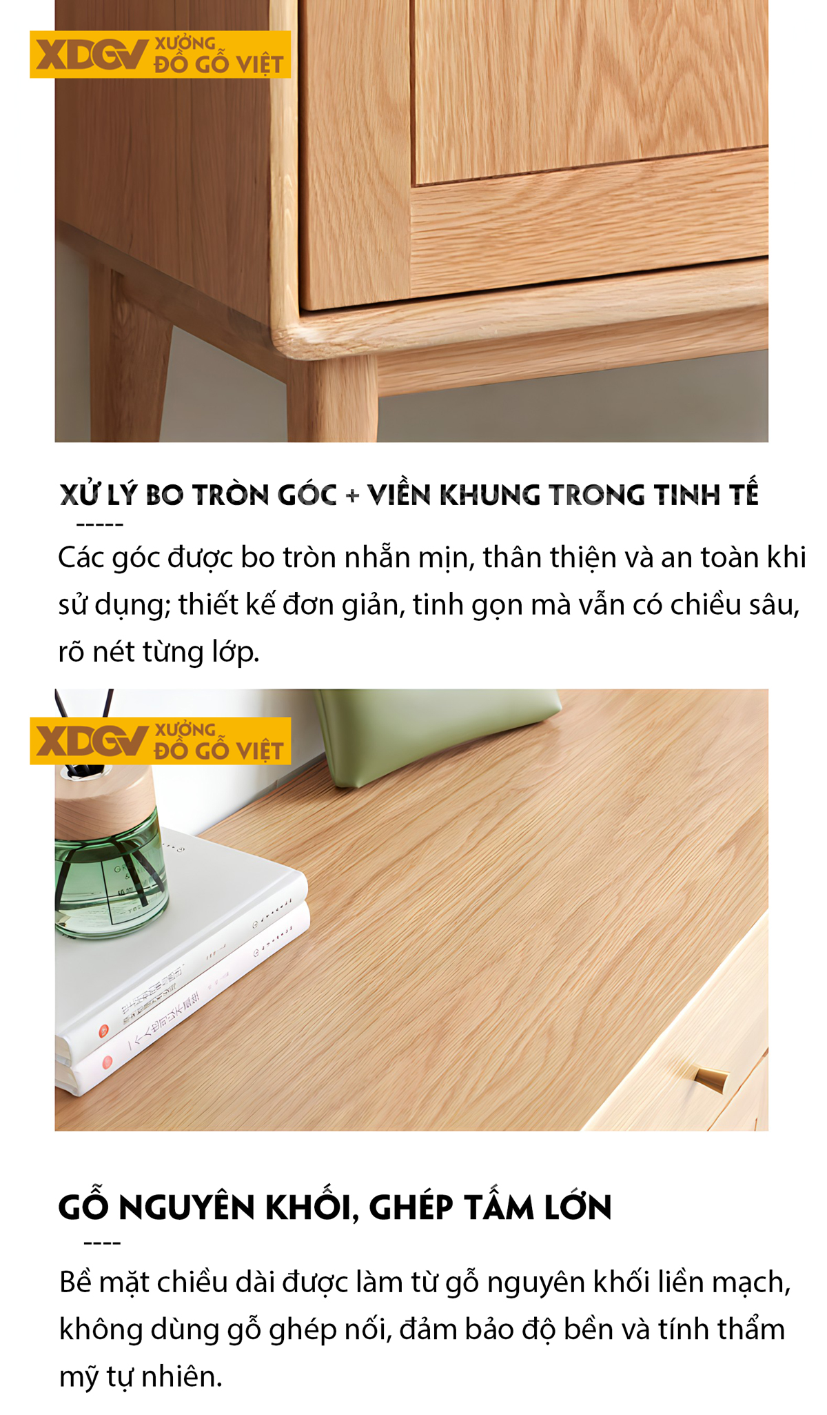 Tủ Giày 3 Cánh Gỗ Sồi Góc Vát Cạnh Tích Hợp Ngăn Kéo Trên