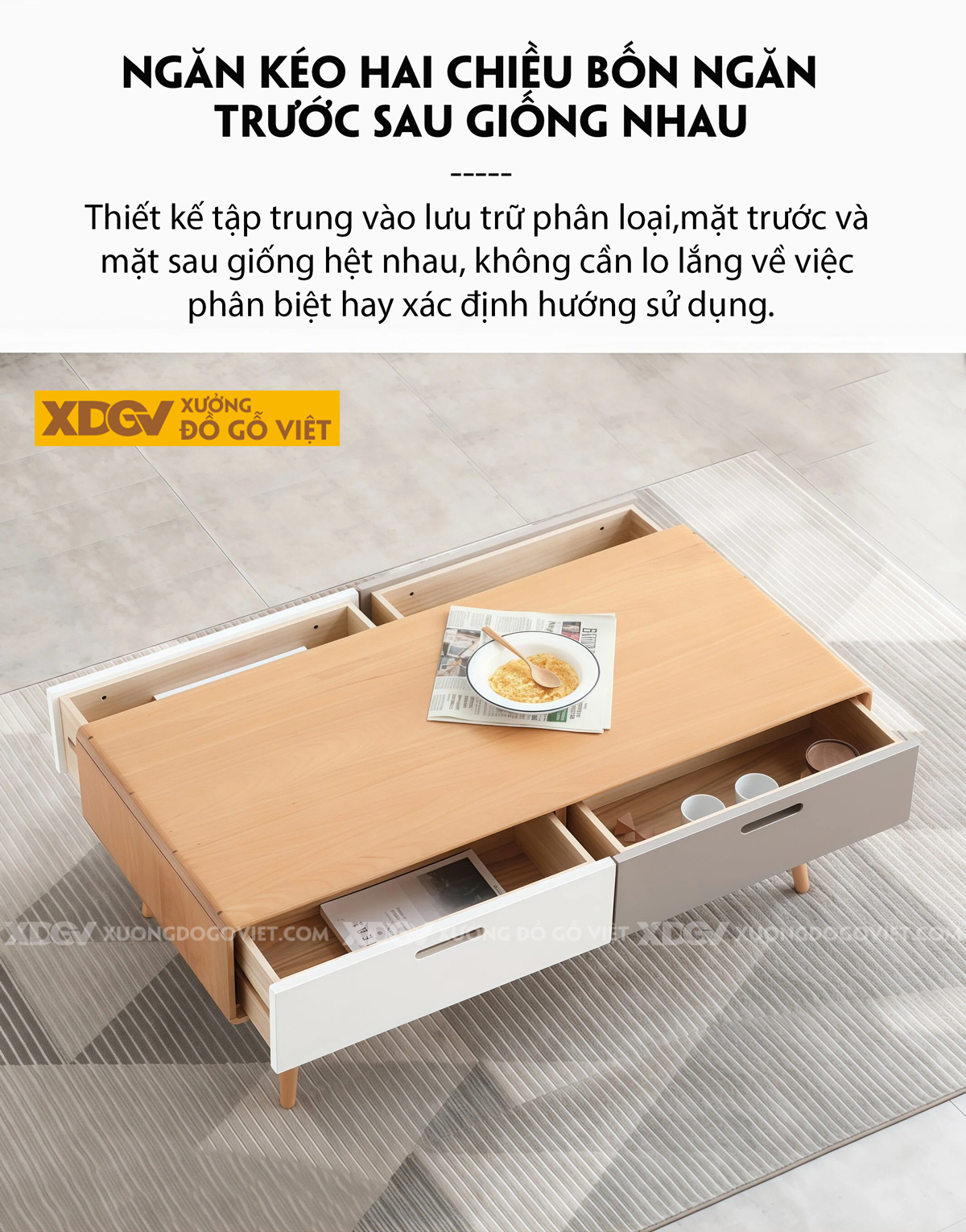 Tủ Giày Gỗ Veneer Sồi Dáng Hộp Vuông Phối Ngăn Kéo Kèm Kệ hở