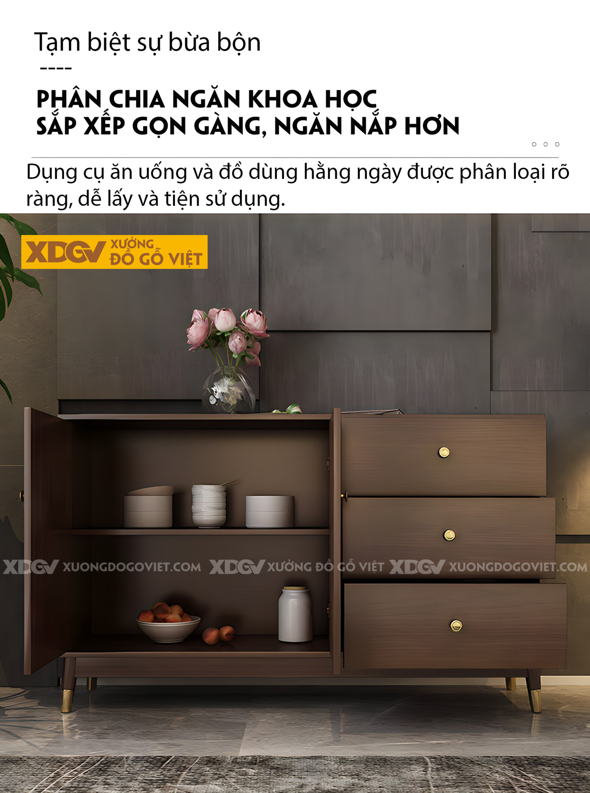 Tủ Giày MDF Mặt Phẳng Tay Nắm Và Chân Bọc Kim Loại Vàng