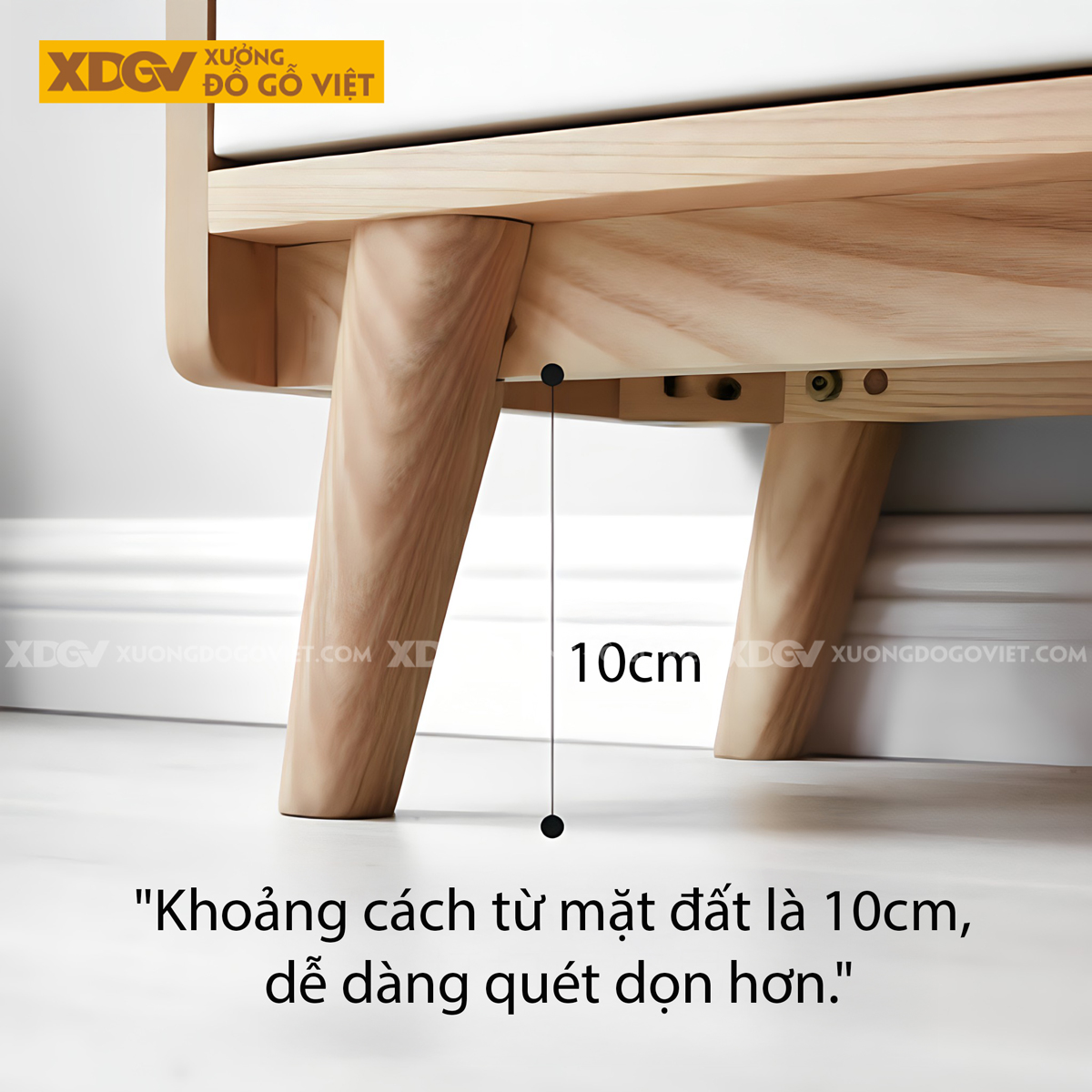 Tủ Gỗ Sồi Tự Nhiên Đựng Giày Dép Cánh Sơn Trắng Hiện Đại