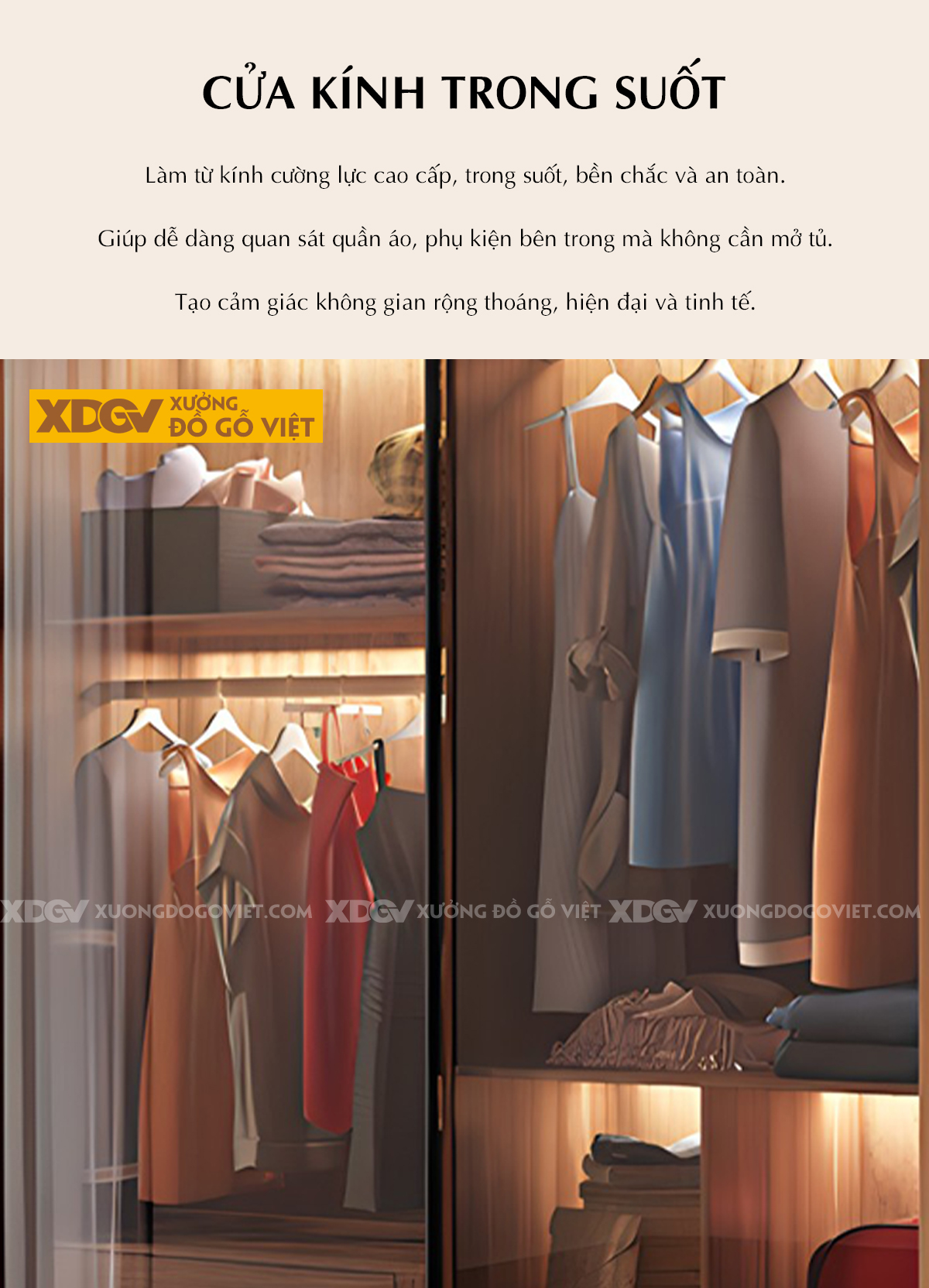 Tủ Quần Áo Gỗ MDF Hiện Đại 2 Cánh Kính Lùa Khung Nhôm Đen