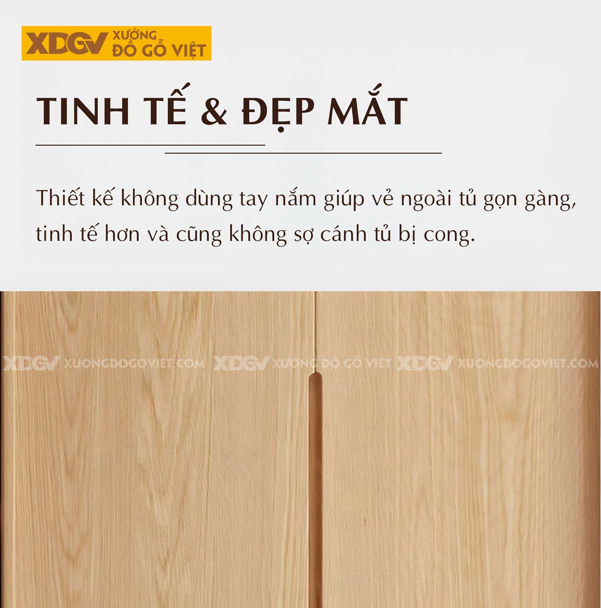 Tủ Quần Áo Gỗ Veneer Sồi Cửa Lùa Thêm Ngăn Nóc Và Kệ Bên