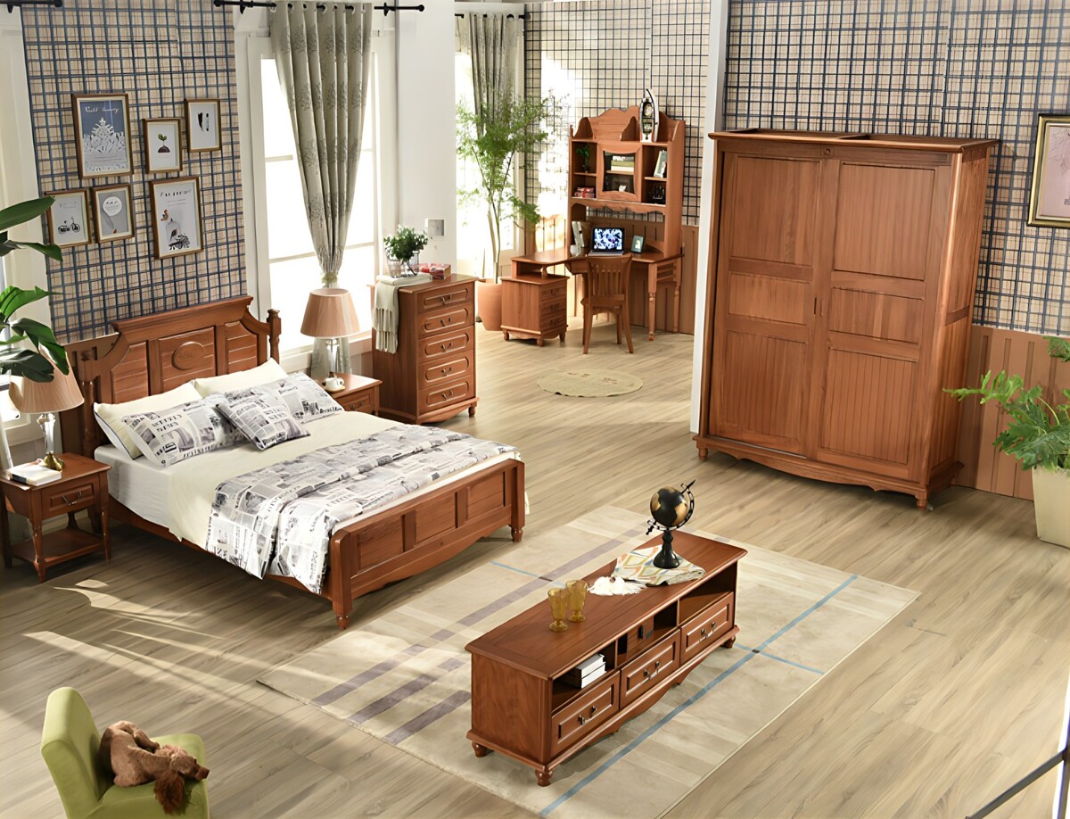 Tủ Quần Áo Gỗ Xoan Đào 2 Cánh Lớn Cửa Lùa Tay Âm Nhiều Ngăn