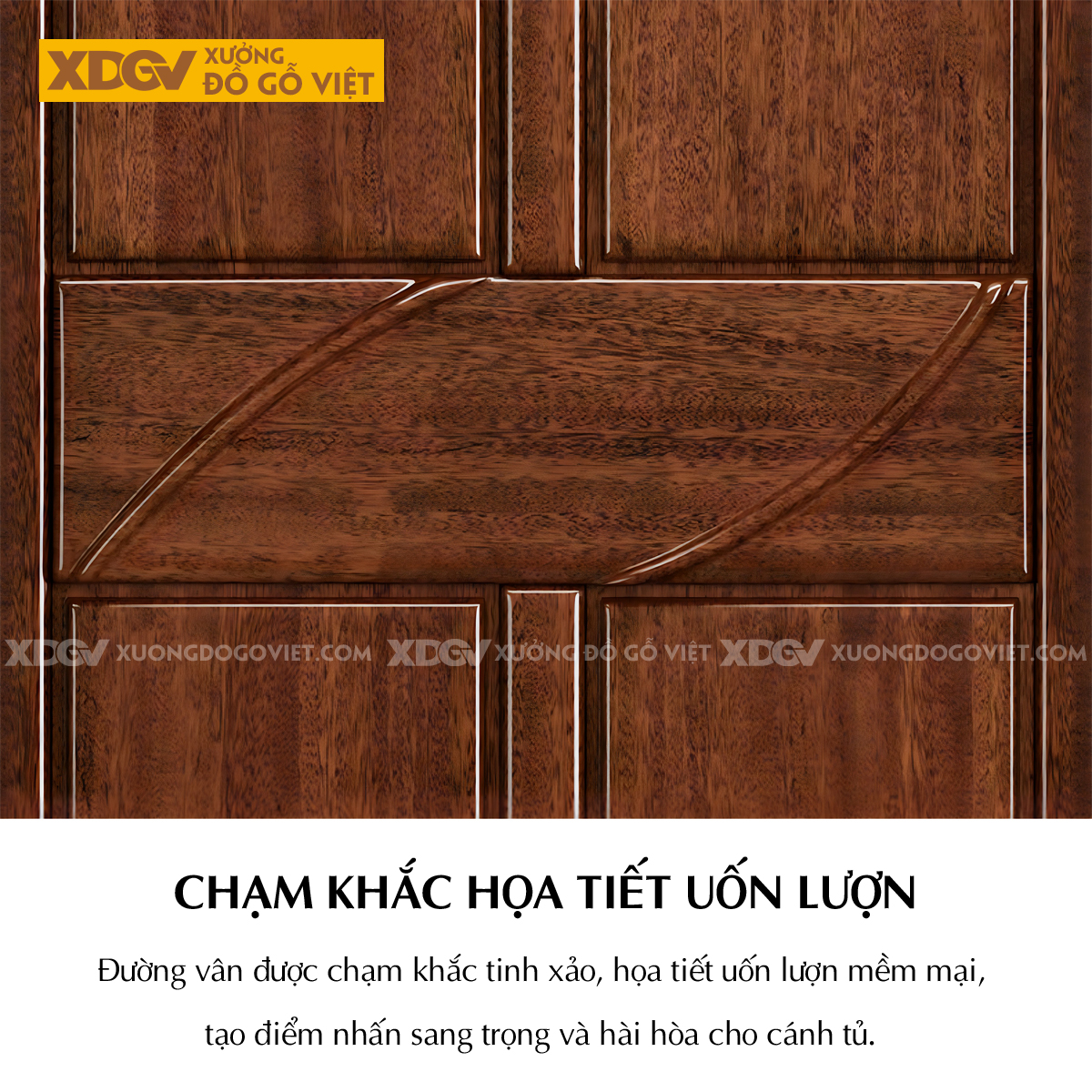 Tủ Quần Áo Lim Á Đông Đương Đại 2 Cánh Lớn Cửa Lùa Họa Tiết