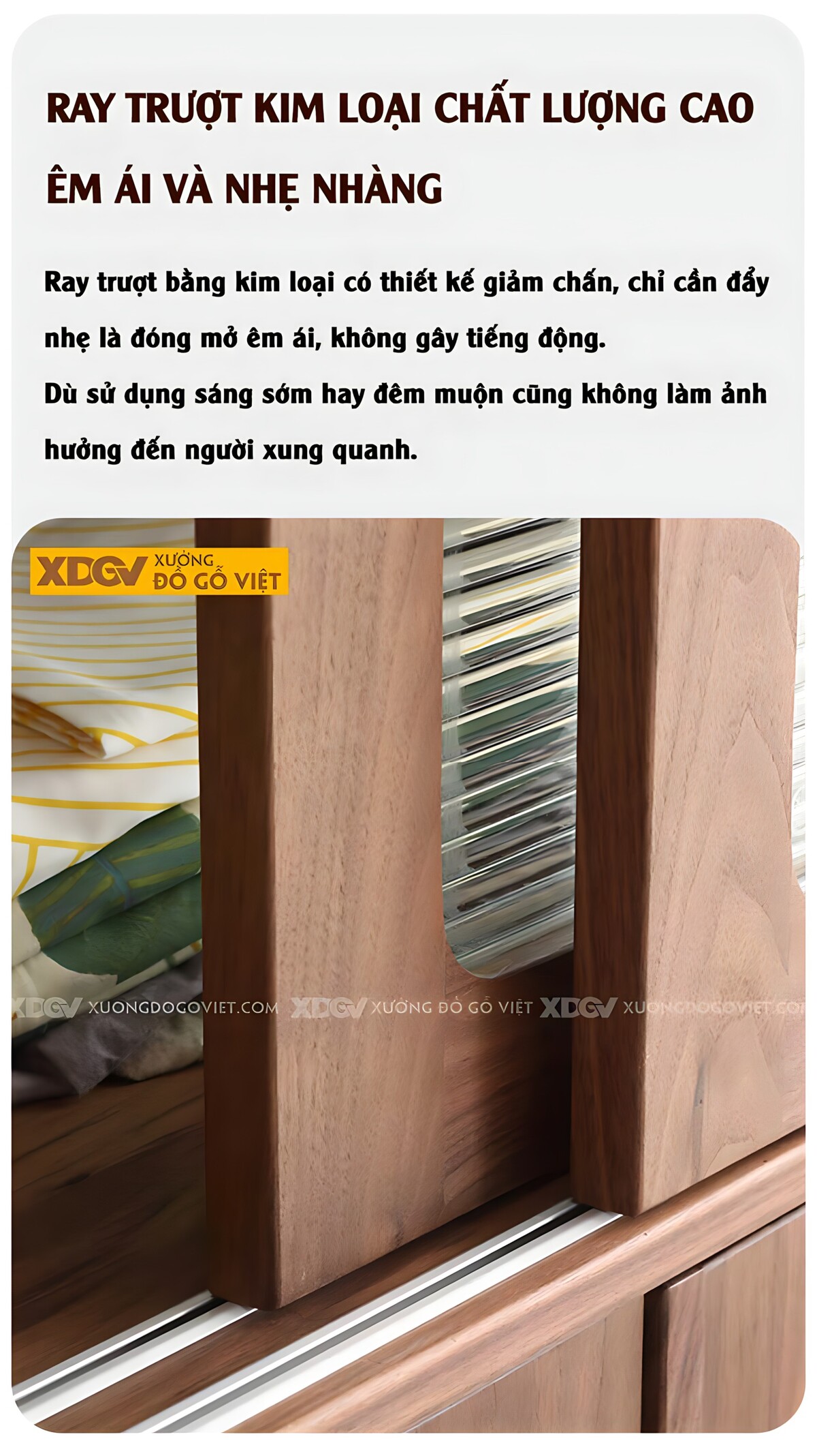 Tủ Quần Áo Óc Chó Hiện Đại Cửa Lùa 2 Hệ Loại Gỗ Và Kính Mờ