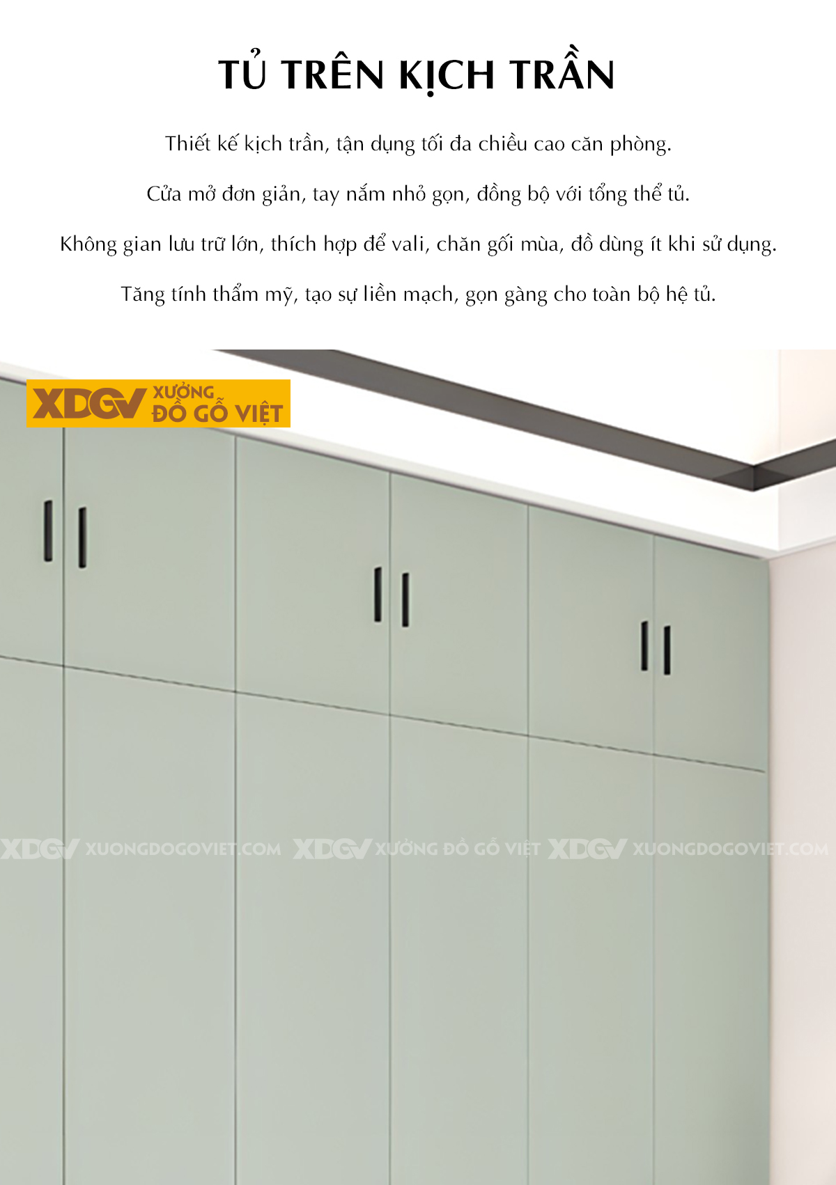 Tủ Quần Áo Phòng Ngủ Gỗ Công Nghiệp Dạng Hộp Tay Âm Dưới