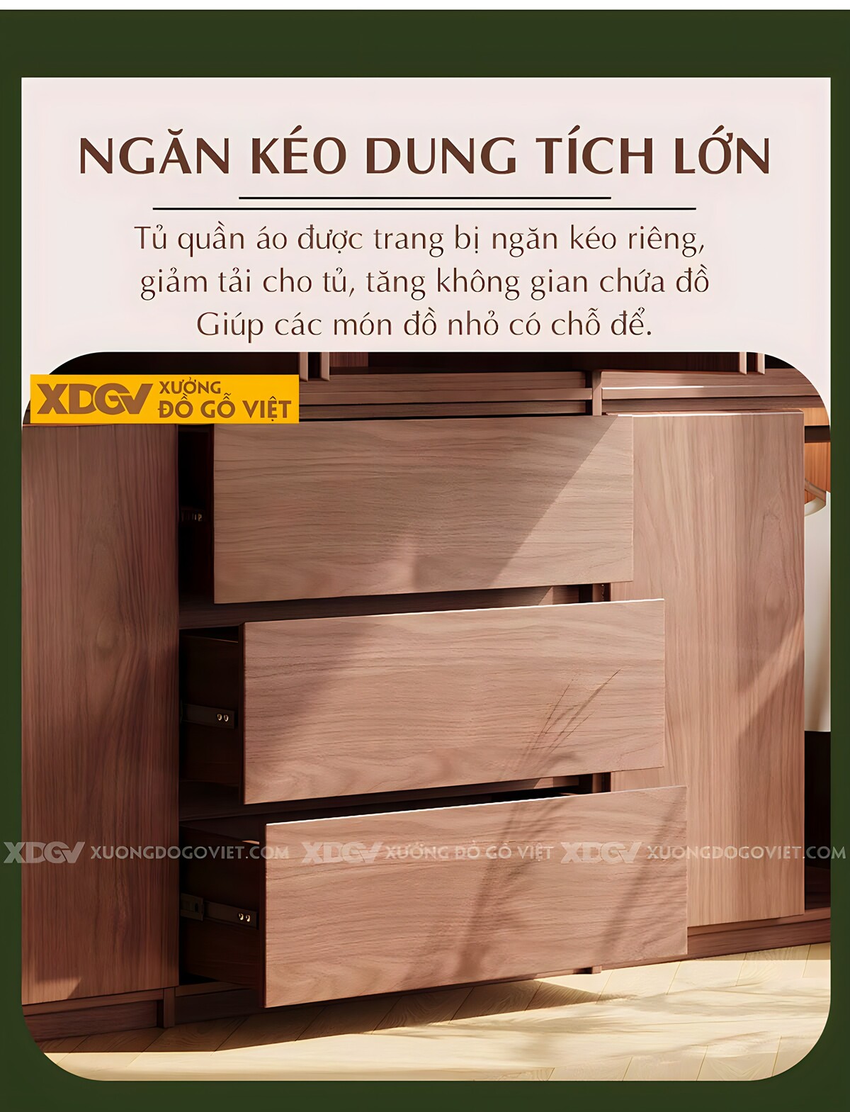 Tủ Quần Áo Veneer Óc Chó Sát Trần Hiện Đại Tối Giản Tay Âm