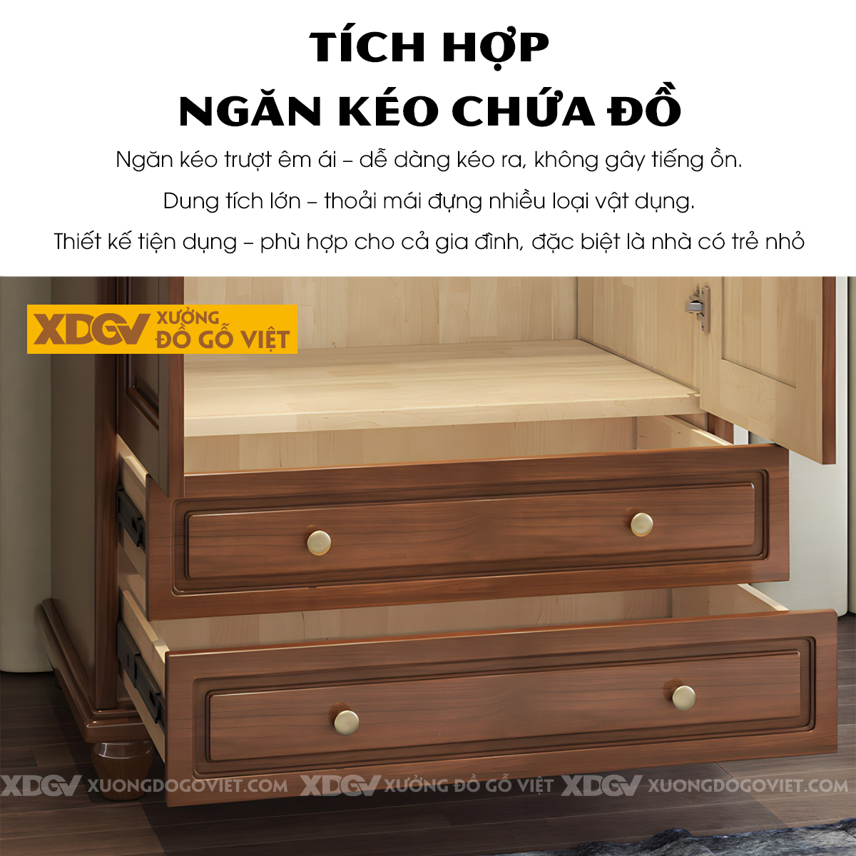 Tủ Treo Áo Cao Su Tân Cổ Điển Chân Cao Tiện Tròn Cánh Pano
