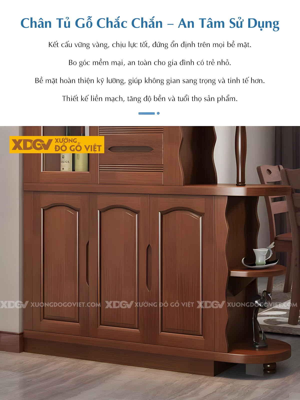 Tủ Trưng Bày Rượu Gỗ Cao Su Thiết Kế Hiện Đại Kệ Mở Đa Tầng