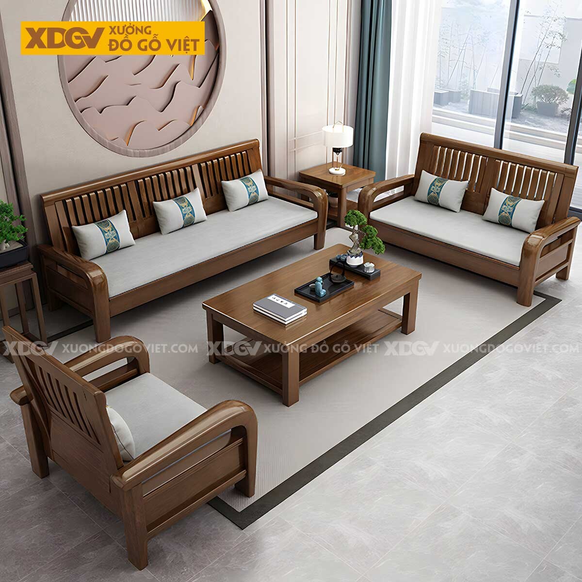 Bàn Ghế Sofa Gỗ Tự Nhiên