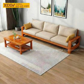 Bàn Ghế Sofa Gỗ Gõ Đỏ Tựa Nan Kiểu Dáng Vuông Vắn Mạnh Mẽ