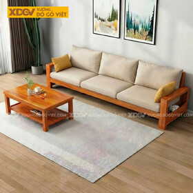 Bàn Ghế Sofa Gỗ Gõ Đỏ Tựa Nan Kiểu Dáng Vuông Vắn Mạnh Mẽ