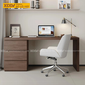 Bàn Làm Việc Gỗ Công Nghiệp Tích Hợp Tủ Ngăn Kéo Hiện Đại