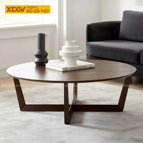 Bàn Sofa Tròn Phòng Khách Hiện Đại Gỗ Sồi Chân Nhện Độc Đáo