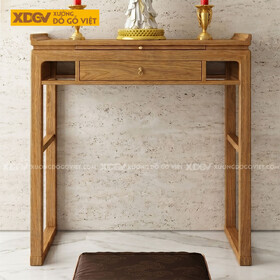 Bàn Thờ Gia Tiên Gỗ Sồi Thiết Kế Chân Khung Chắc Chắn