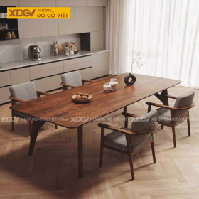 Bộ Bàn Ăn Gỗ Sồi Mỹ Hiện Đại Tối Giản Bắc Âu