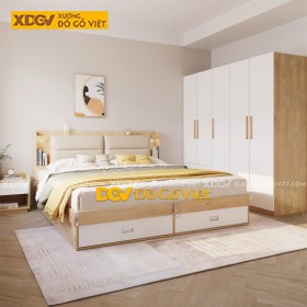 Bộ Giường Tủ Gỗ MDF Công Nghiệp X6822