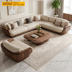 Bộ Sofa Bọc Nệm Da Cao Cấp Góc L Sang Trọng, Đẳng Cấp Mới
