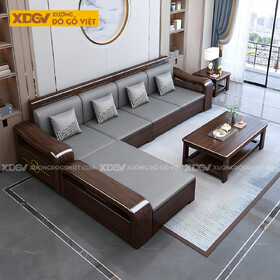 Bộ Sofa Căn Hộ Gỗ Lim Thịt Hiện Đại Tối Giản Cho Gia Đình