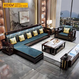 Bộ Sofa Gỗ Lim Tự Nhiên Á Đông Đương Đại Sang Trọng Bề Thế