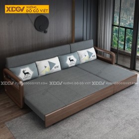 Ghế Kiêm Giường Ngủ Bằng Gỗ Veneer Vân Sồi Đóng Mở Gọn...