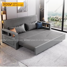 Ghế Gỗ Veneer Vân Sồi Kéo Thành Giường Thư Giãn