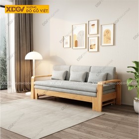 Ghế Giường Gỗ Veneer Màu Vàng SồI Tự Nhiên