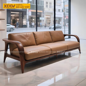 Ghế Sofa Gỗ Sồi Mỹ Japandi Ghép Nối Uốn Cong Nghệ Thuật
