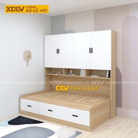 Giường Liền Tủ Gỗ MDF Công Nghiệp X2228