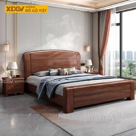 Giường Ngủ Căm Xe Vững Chãi Chân Trụ Tấm Phẳng Phân Tầng