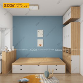 Giường Ngủ Gỗ MDF Công Nghiệp X2190