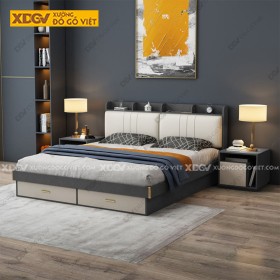 Giường Ngủ Gỗ MDF Công Nghiệp X6655
