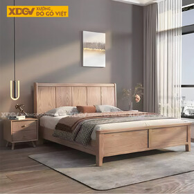 Giường Ngủ Gỗ Sồi Hiện Đại Japandi Mộc Mạc Đa Dạng Thiết...